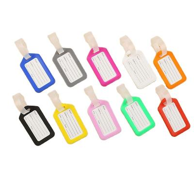 China Luggage Tags Plastic PP Baggage Tag Holder Labels Strap Name Address ID Suitcase Bag Luggage Travel Baggage Label for sale