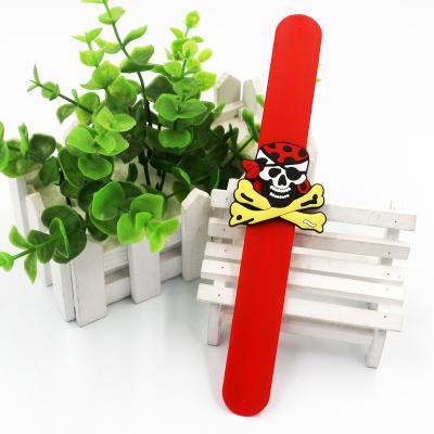 China Wholesale-Eco-Friendly Pirate Ship Slap Bracelet Band-Silicone Slap Bracelet - Christmas Slap Band for Kids Halloween Gifts for sale