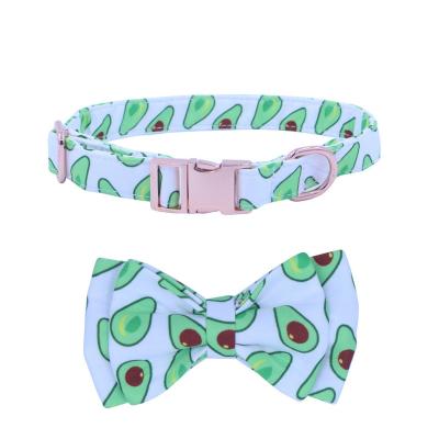 China Padded Pet Collar Can Letter Buckle Activity Bowknot Dog Collar Cute Fruit Detachable Chain for sale