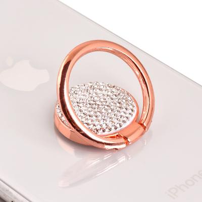 China Compatiable with Ipad Shiny Rhinestone Ring Holder Mobile Phone 360 ​​Degree Rotating Diamond Finger Ring Holder to Grip Your Phone for sale