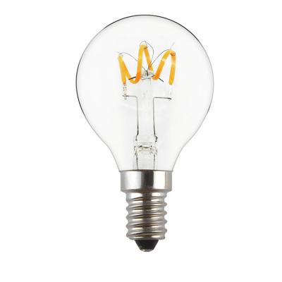 China Hotel G45 LED Globe new products soft LED filament bulb 2W/4w LED edison style E12/E14/E27/E26 dimmable for sale