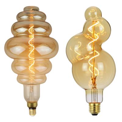 China All Special Led Filament Bulbs Vintage Led Decorative Large Size Led Lamp Bulbs E26 / E27 Light Bulb Amber for sale