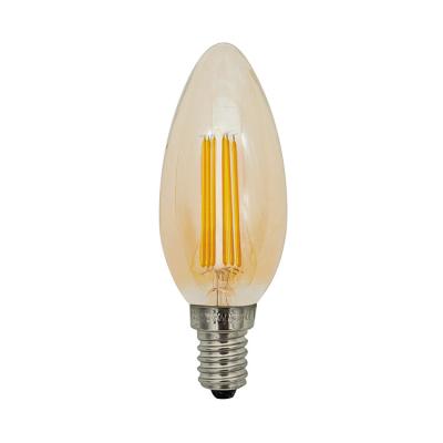 China Residential C35 Candel Shape LED Golden Light Bulb 2w/4w/6w/E12S 110-120V/220-240V for sale