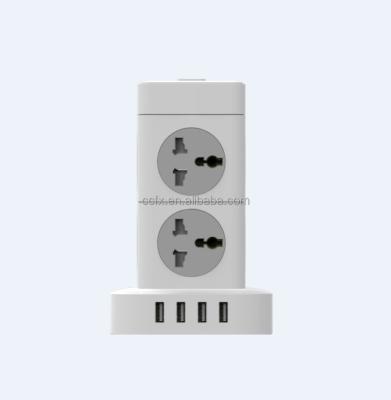 China EU R-U USA Plug Residential/Multi-Purpose Type Power Socket Advance Extension Socket Tower Plug With USB Extension Wire for sale