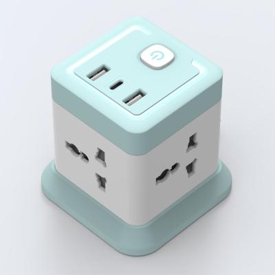 China Residential / General Purpose 4 AC Outlet Power Cube Strip , C-port Power Cube Type Strip for sale