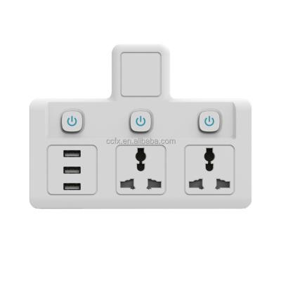 China Residential/Multi-Purpose Hot Selling Wall Outlets 5V 2.4A Multi Charger Extension Socket Power Strip With Usb Ports for sale