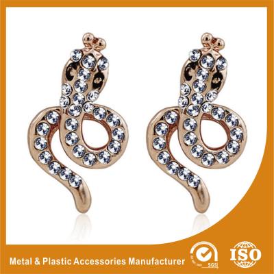 China Simple Design Alloy Gold Rhinestone Earrings Metals Antique Earrings for sale