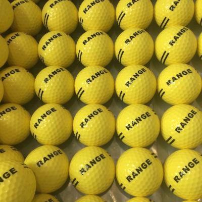 China Stylish Yellow Durable Practice Golf Balls Driving Range Golf Balls Factory Price for sale