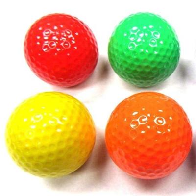 China Rubber + Surlyn OEM Colored 2 Piece Practice Golf Ball Custom Color Golf Balls for sale