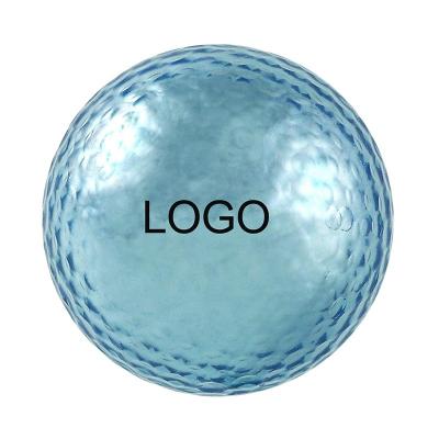 China Rubber + Surlyn High Quality Gold Plated Metal Custom Printed Gold Plated Golf Ball for sale