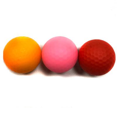 China Golf Play 2 Layers Matte Golf Balls Soft Feel Tour Custom Golf Logo Matte Ball for sale