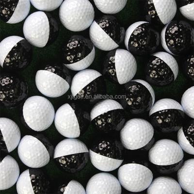 China Golf Game / Promotional Black And White Color Golf Balls Custom Packaging Golf Game Practice Ball for sale