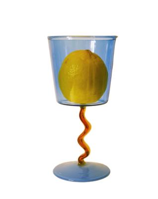 China Elegant Modern Handcrafted Antique Colored Borosilicate Coupe Cocktail Glass Martini Glass Wine Glass Cup For KTV Bar Night Party for sale