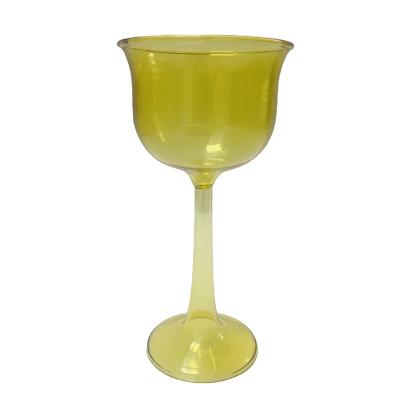 China Custom Colored Blown Hollow Stem Champagne Glasses Wavy Stem Hand Borosilicate Glass for sale