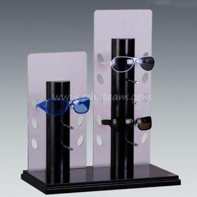 China Environmental Friendly Acrylic Eye LED Glass Display Stand Frame Shelf Glass Pitch Rack for sale