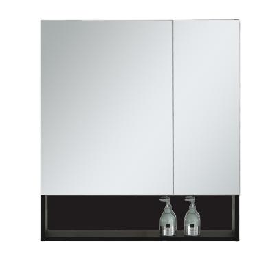 China Mirror Cabinet Modern Premium Wall Mounted Aluminum Bathroom Medicine Cabinet With Mirror With Two Doors for sale