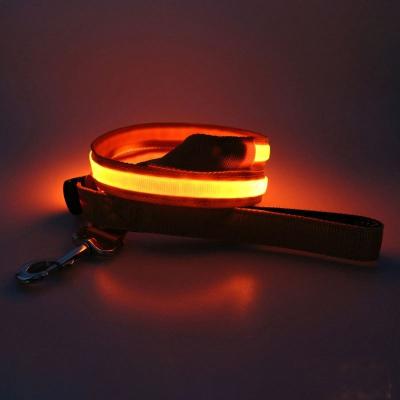 China High Quality Reflective Pet Supplies USB Charging Night Warning Rope Anti Lost Dog Traction Apartment LED Fiber Optic Light Belt for sale