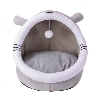 China New Arrival Four Seasons Cat Villa Dog Universal House Kennel Breathable For Cats Semi Enclosed Warm Nest Cat Sleeping Pet Fluffy Basket for sale