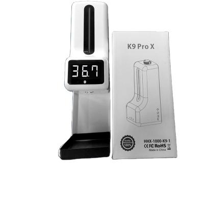 China Hot sale K9 pro x foam soap dispenser clinical thermometer electronic thermal scanner touchless temperature measurement with body temperature for sale