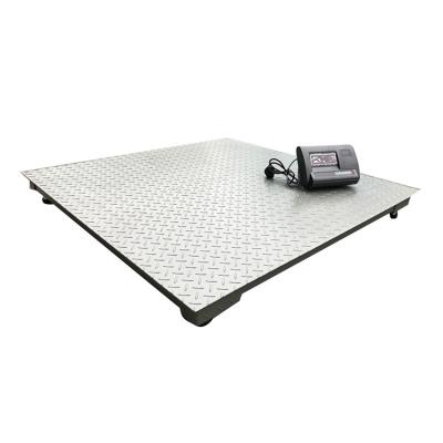 China Industral Gauge 1-3 Ton Customized Size Stainless Steel Floor Scale Digital Weighing Floor Scale Livestock Scale for sale