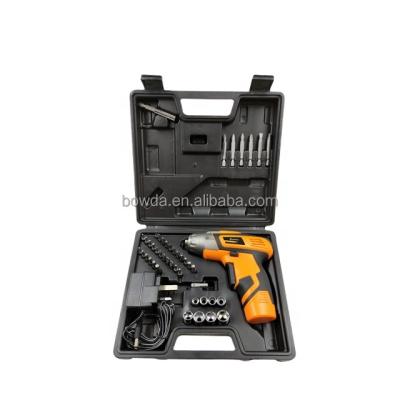 China Multi Function 45 Pieces Cordless Power Tool Screwdriver Household DIY Kit Set for sale