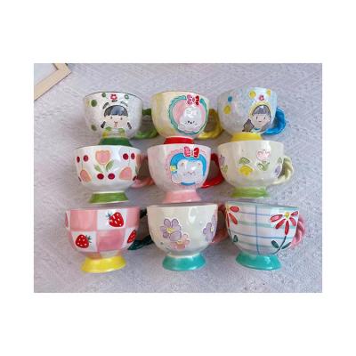 China 2023 New Technology Contemporary Professional Making Leisure Daily Hand Painted Multicolor Creative Tea Cups Ceramic Coffee for sale