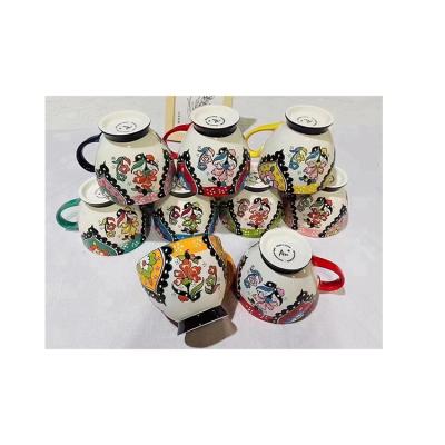 China Coffee Bases Contemporary Custom Cheap Coffee Small Hand Painted China Hand Painted Ceramic Mugs for sale