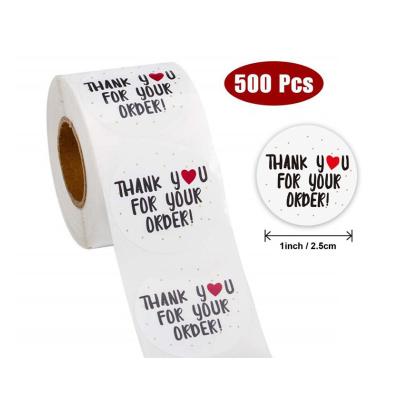 China Waterproof 500 Roll Labels Custom Printed Thank You Wrapping Label Thank You Sticker Maker For My Small Support Business for sale