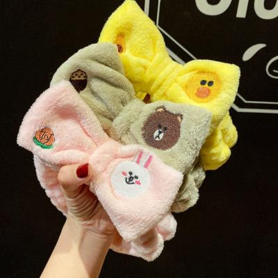 China Hot Selling Daily Life Sports Hair Bunny Hair Wash Animal Headband Creative Cute Plush Elastic Hair Band for sale