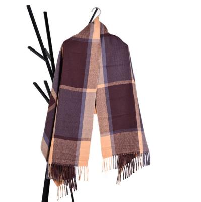 China European 2021 autumn and winter scarf women's wool and American new plaid cashmere warm scarf for sale