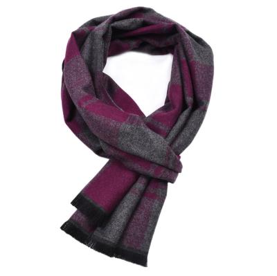 China 2021 autumn cotton and winter thickened fashion plaid scarf cashmere scarf gentleman warm yarn-dyed scarf for sale