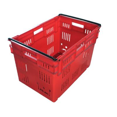 China Mesh Heavy duty plastic crates for produce vegetable plastic crates for sale