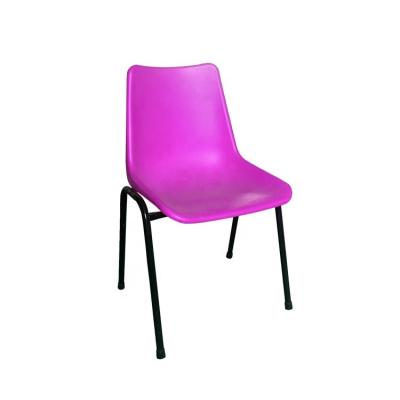 China Modern Furniture Dining Room Plastic Leisure Chair / Plastic Chair With Plastic Seat And Metal Legs for sale