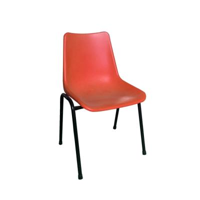 China Leisure Chair Dining Plastic Leisure Chair / Plastic Chair With Plastic Seat And Metal Legs for sale