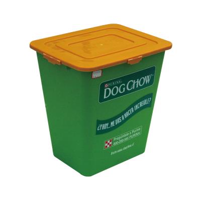 China Durable Eco-friendly Plastic Pet Food Storage Container Dog Puppy Food Storage Bin for sale