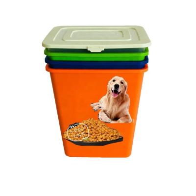 China For Pet Food Large 40L /15KG Rectangle Shape Plastic Dog Food Container for sale