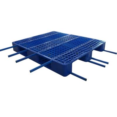 China Transport Plastic Pallets Used 1300*1100 Heavy Duty Plastic Pallets With Steel Tube for sale