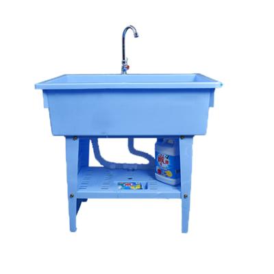 China Modern Wash Basin Laundry Tub Sinks Bathroom Plastic Wash Sinks With A Wash Panel for sale