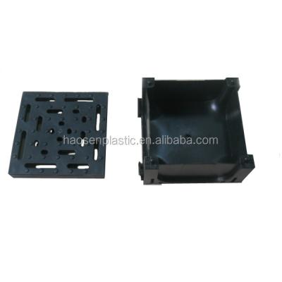 China Drainage Channel Plastic Drain Square Corner With Plastic Grate for sale