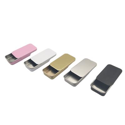 China Recycled Solid Materials Perfurme Tin Perfurme Tin Slide Lid Mini Perfume Metal Box for sale