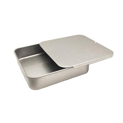 China Recyclable high quality custom square cover tin box slide tin box undamaged candy box with factory price for sale