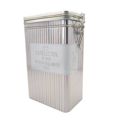 China Customized High Quality Recyclable Large Capacity Tea Tin Can Coffee Powder Tin Box Food Grade Metal Rectangular Tins for sale