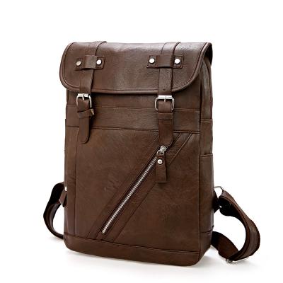 China Waterproof 2021 New PU School Backpack Student Fashion Travel Waterproof Durable Bag Leather Laptop Bag for sale