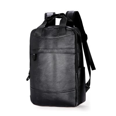 China 2021 Waterproof New Business Backpack PU Waterproof Durable Laptop Bag For Men Student School Backpack for sale