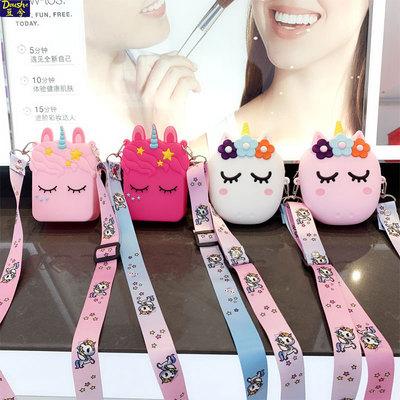 China Cheap Multi-funaction Silicone Storage Bag Fashion Cartoon CIA Unicorn Coin Purse Zipper Money Waterproof Cute Wallet Purse Wholesale for sale