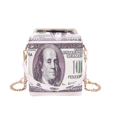 China Fashion New Fashion Personality Dollar Figure Ladies PU Shoulder Handbag Women Sling Bag for sale