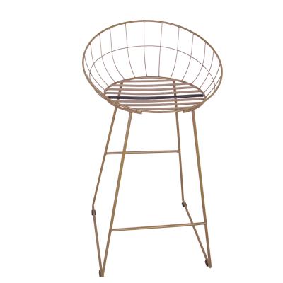 China Minimalist luxury bar chair for kitchen chair and bar stool metal color metal bar counter chairs bronze for sale