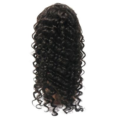 China Luxury Deep Loose Unprocessed Brazilian No Chemical Indian 13x4 HD Virgin Human Hair Raw Swiss Lace Frontal Wigs for sale