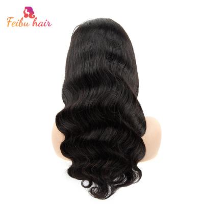 China Body Wave Manufacturers Body Wave 150% 180% 13x4 Density Medium Brown Lace Front Wigs Pre Plucked Brazilian Raw Indian Can Be Dyed for sale