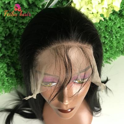 China Hot Selling 100% Natural 13x4 Lace Hair Extension Silky Straight Unprocessed Straight Transparent Frontal Hair Wigs 150% 180% De for sale